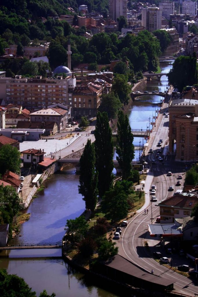 Bridges on the Miljacka river in Sarajevo